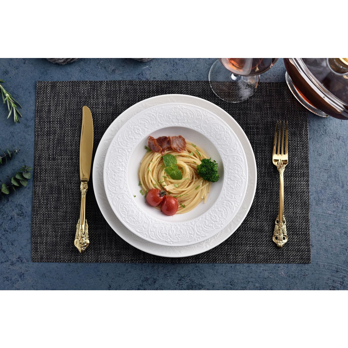 JUST HOME COLLECTION - Plato pasta 22 cm Alice Porcelana