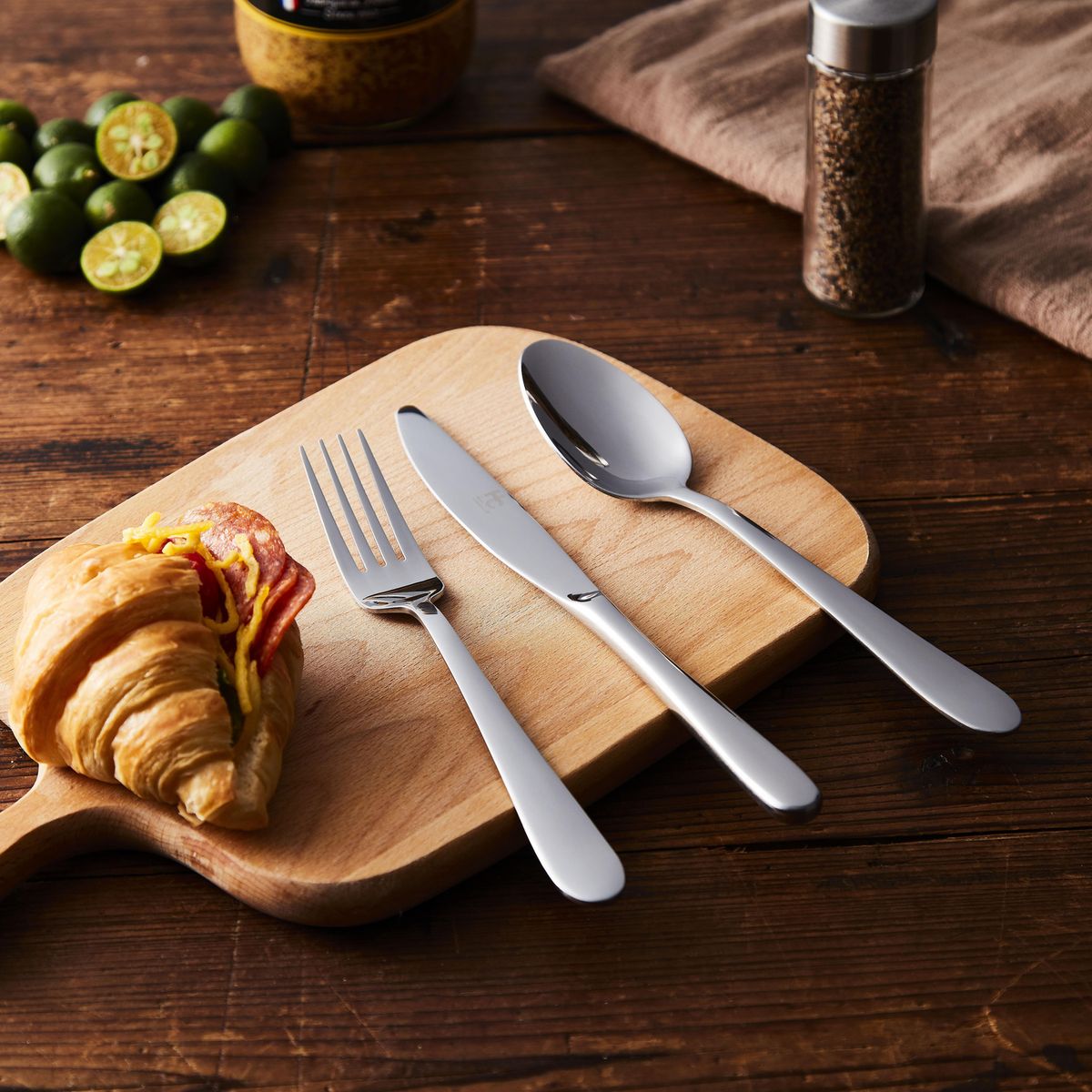 JUST HOME COLLECTION - Cubierto cena 1 Puesto 3 Piezas