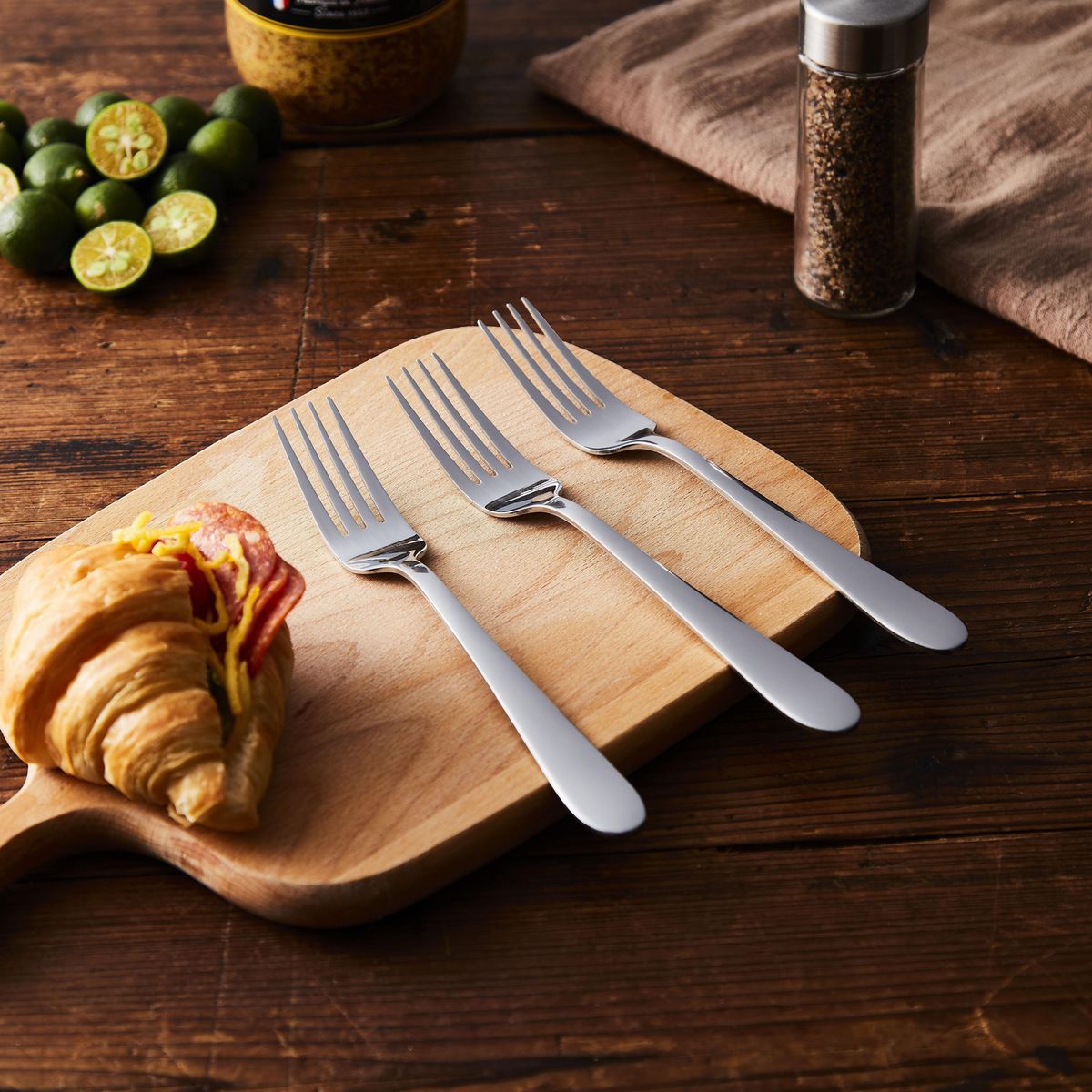 JUST HOME COLLECTION - Set de 3 Tenedores Cena Just Home Collection Inoxidable Plateado