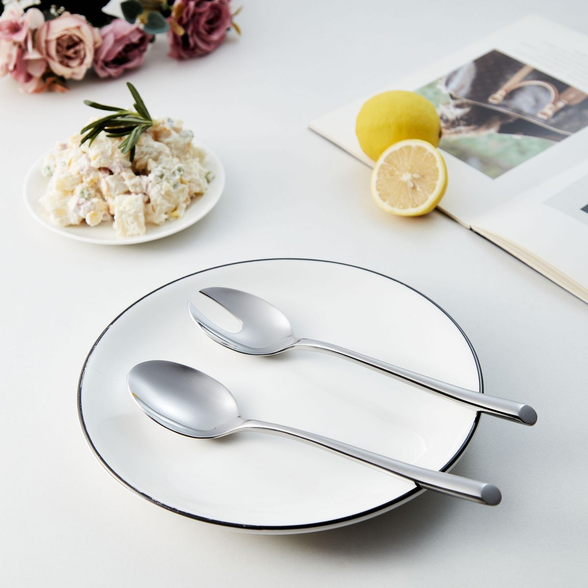 JUST HOME COLLECTION - Set 2 Cubiertos Ensalada Plateado