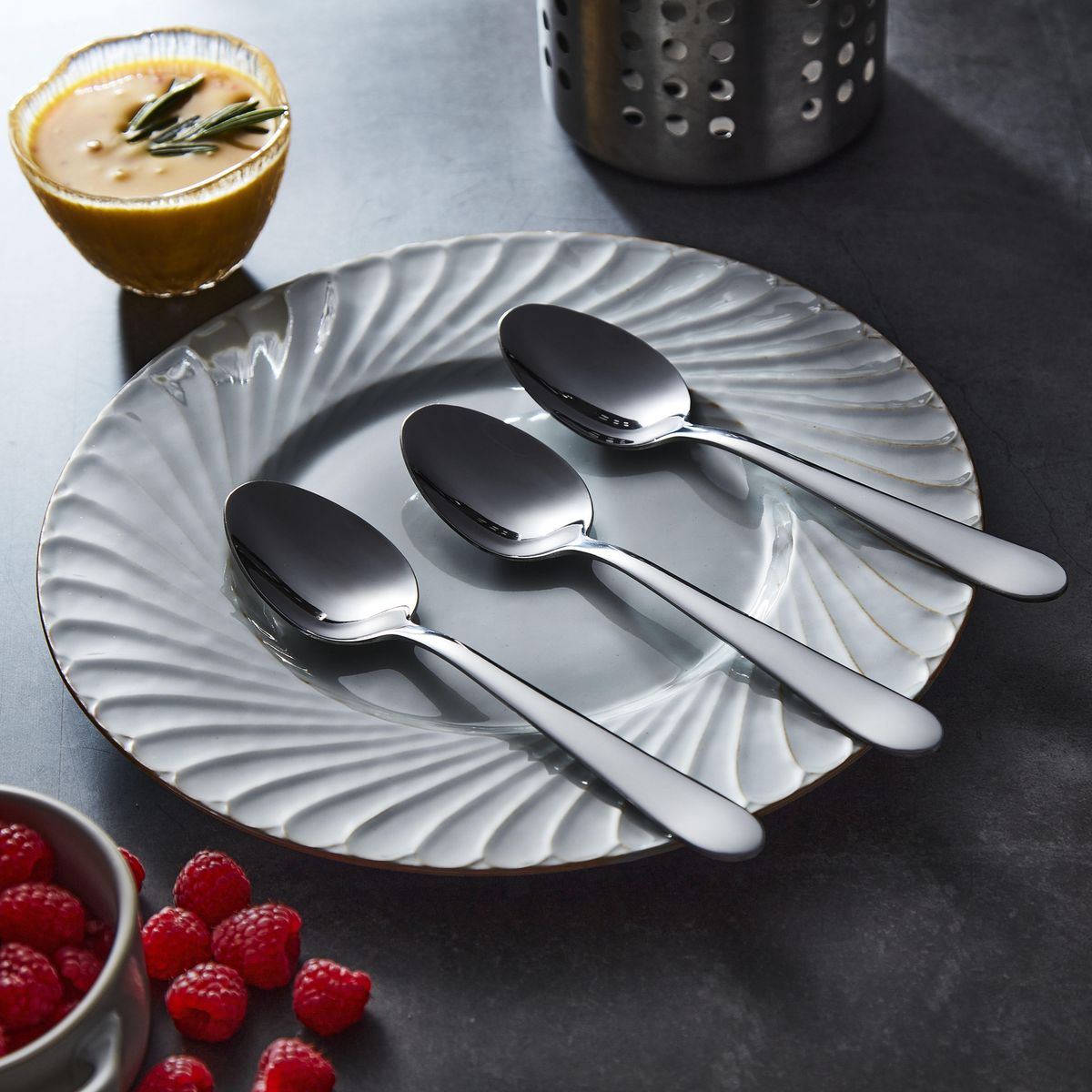 JUST HOME COLLECTION - Set de 3 Cucharas Cena Just Home Collection Inoxidable Plateado