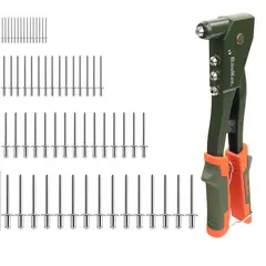 BAUKER - Remachadora con 60 remaches acero