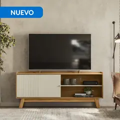 JUST HOME COLLECTION - Mesa 65 " Aurum Natural/Blanco 160x66x36 cm