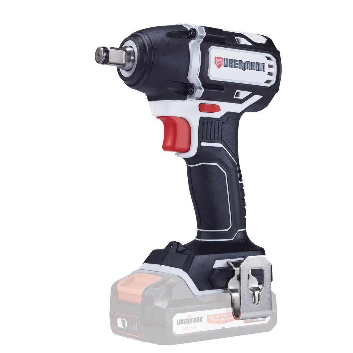 UBERMANN - Llave de Impacto Inalámbrica 1/2" 20 V Brushless sin Batería