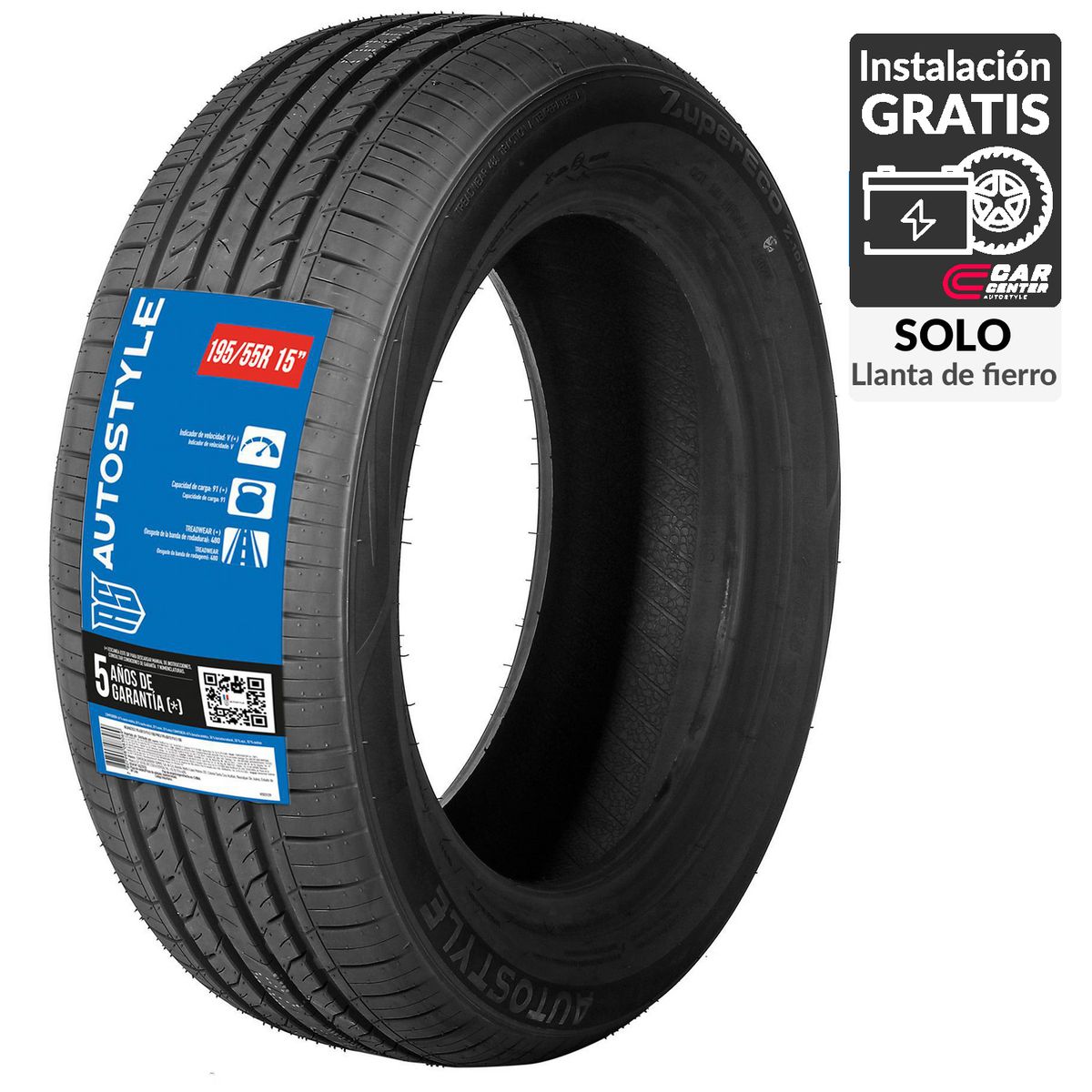 AUTOSTYLE - Neumático PAS 195 55R15 85V Z-108