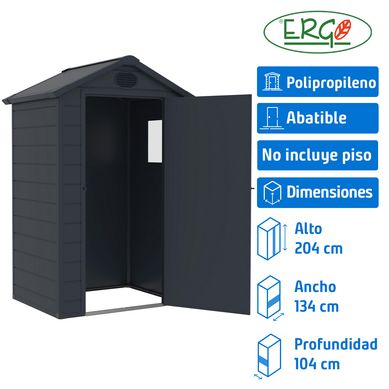 Bodega para jardn AVE A1 Gris 204x134x104 cm