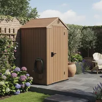 Bodega de Jardín Super Premiun Darwin Café 205x125.8x116.7 cm