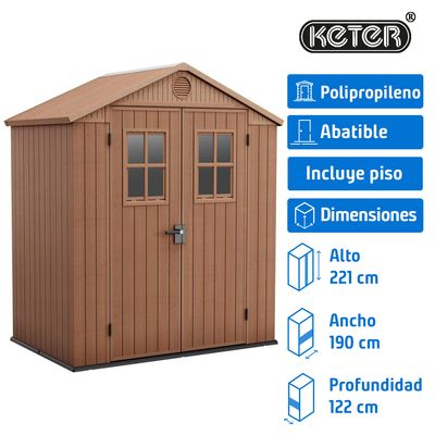 Imagen 2 del producto Bodega de Jardín Super Premiun Darwin Café 221x190x122 cm