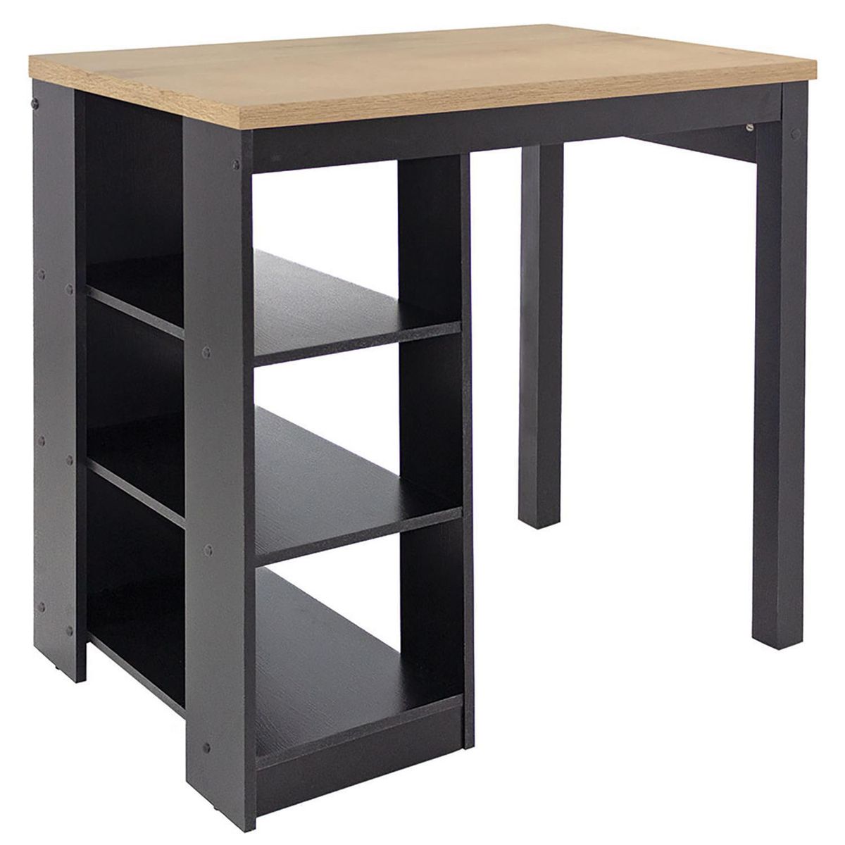 JUST HOME COLLECTION - Isla mueble cocina Boston negra