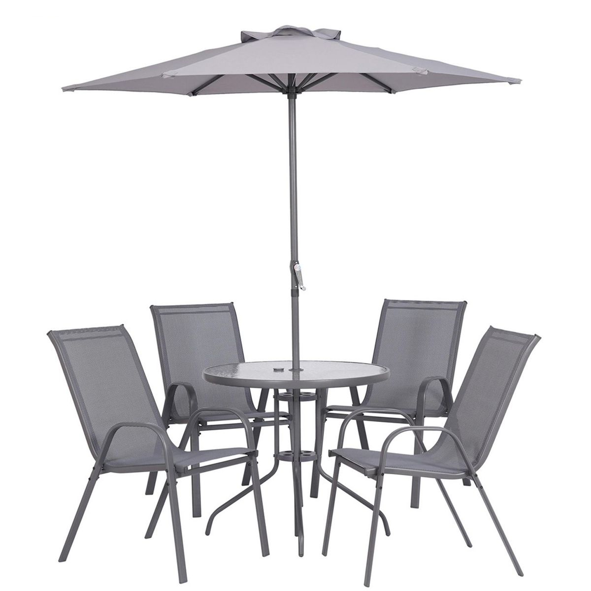 JUST HOME COLLECTION - Juego de Terraza Comedor Nairobi 4 Personas