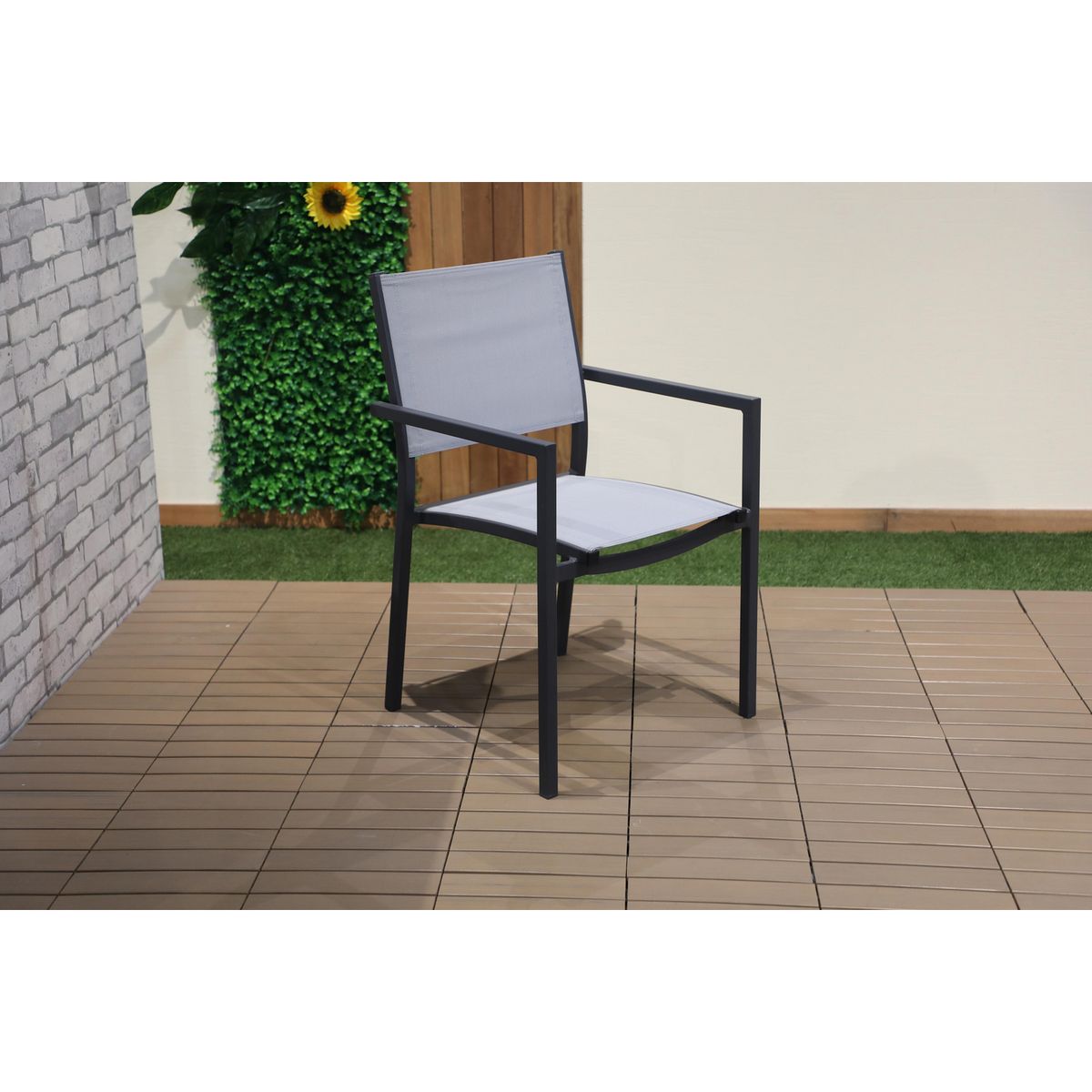 JUST HOME COLLECTION - Silla de terraza aluminio
