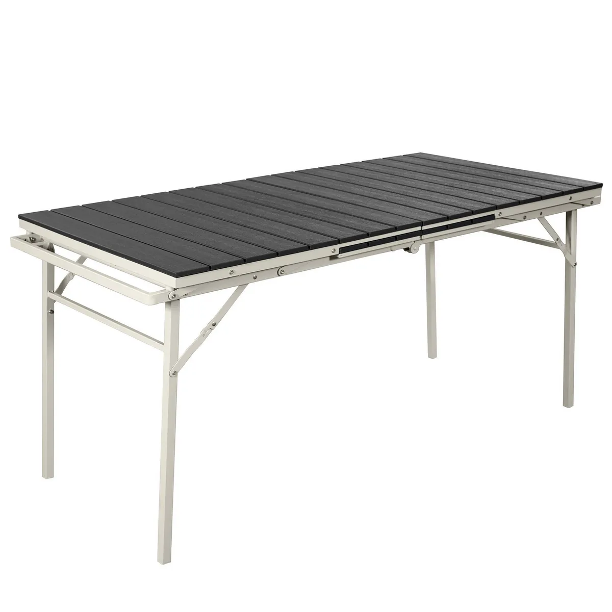 JUST HOME COLLECTION - Mesa Plegable de Exterior Rectangular HDPE 214x74x78 cm Gris