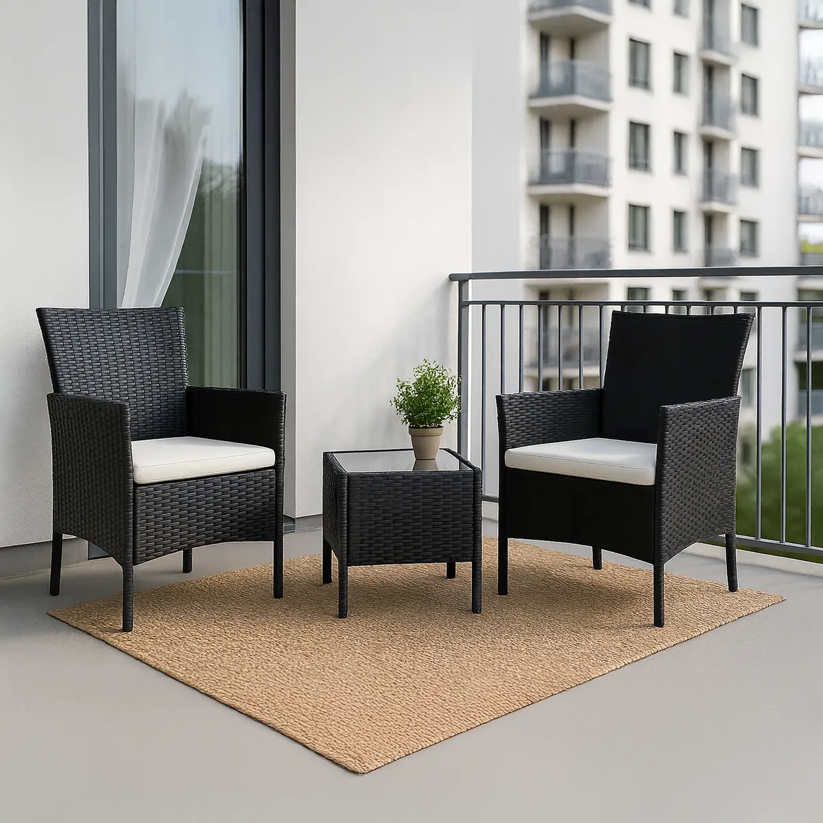 JUST HOME COLLECTION - Juego de balcón Arles 3 piezas