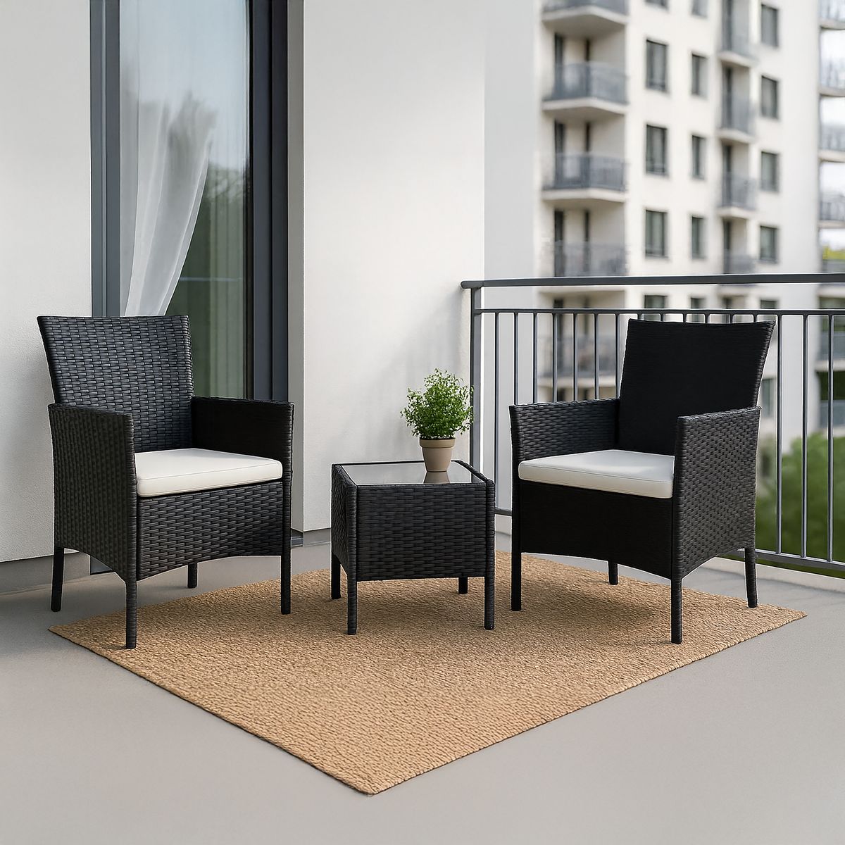 JUST HOME COLLECTION - Juego de balcón Arles 3 piezas