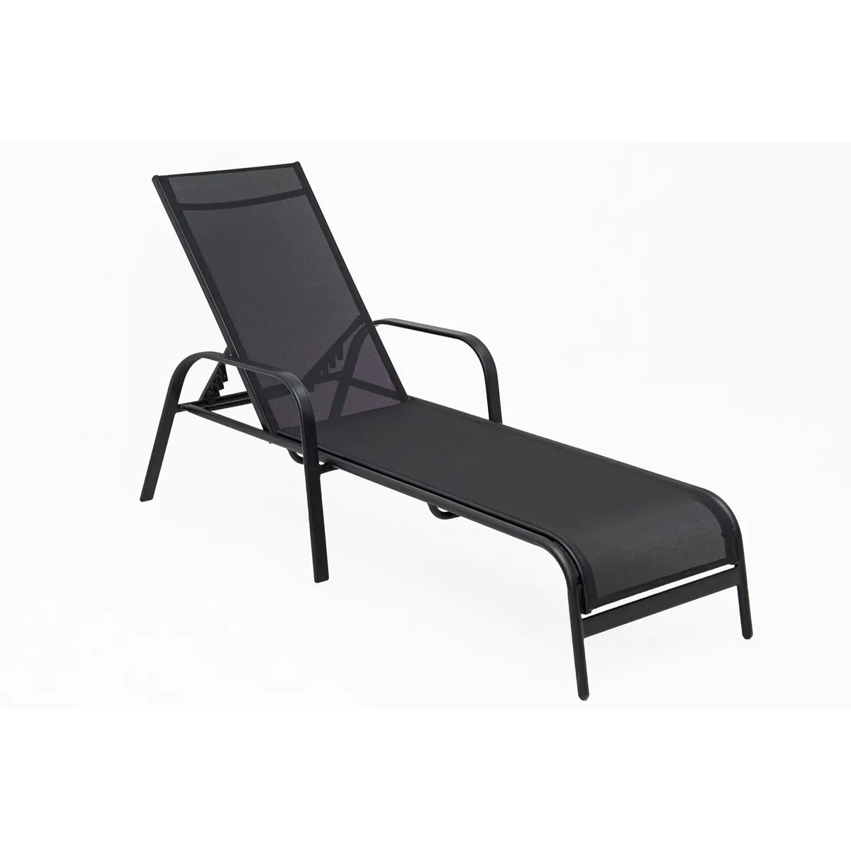 JUST HOME COLLECTION - Reposera Brooklyn Textileno Negro