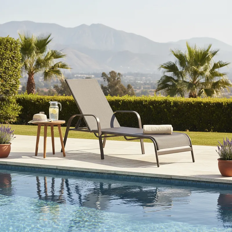 JUST HOME COLLECTION - Reposera Brooklyn Textileno Taupe