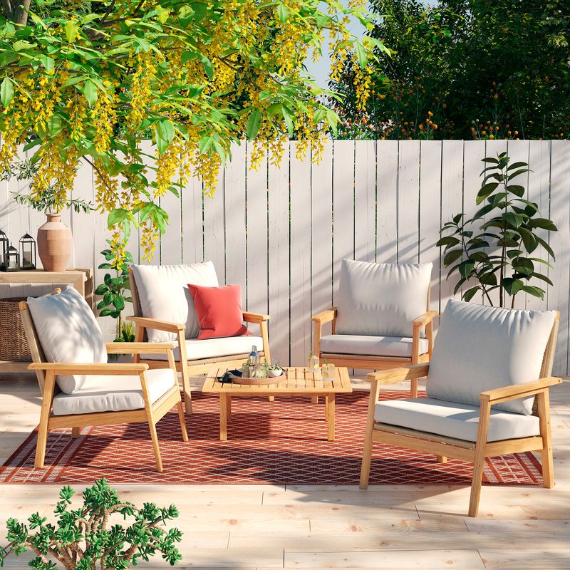 JUST HOME COLLECTION - Juego de living de terraza Lublin 5 piezas