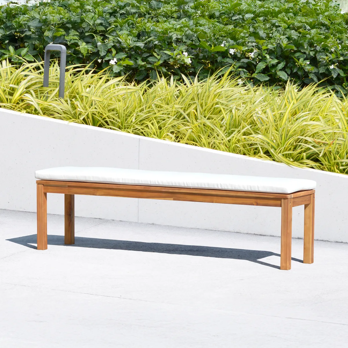 JUST HOME COLLECTION - Banco con Cojín Madera 46x160x46 cm