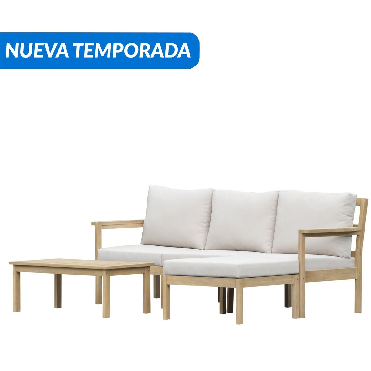 JUST HOME COLLECTION - Juego de living de terraza Rotterdam 3 piezas