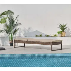 JUST HOME COLLECTION - Reposera Rattan Café
