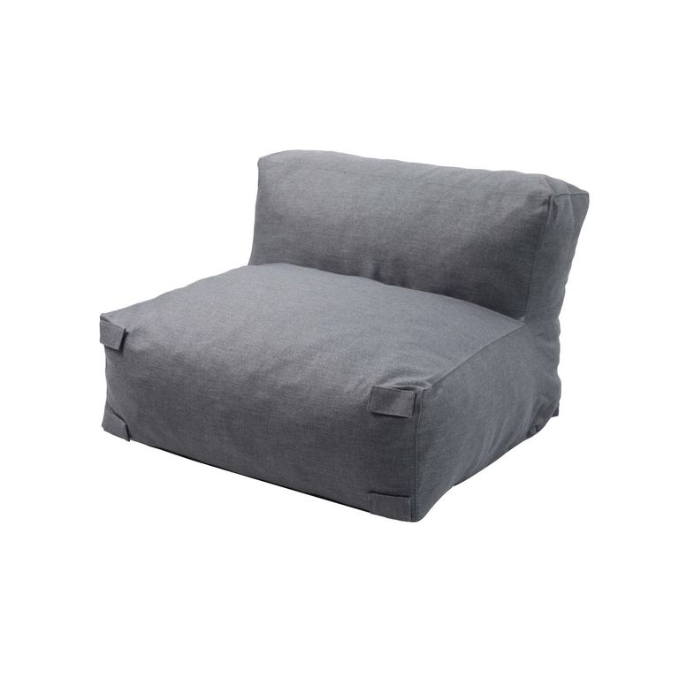 Sofá Cojín con Respaldo para Terraza Mykonos Gris Oscuro 60x86x87 cm