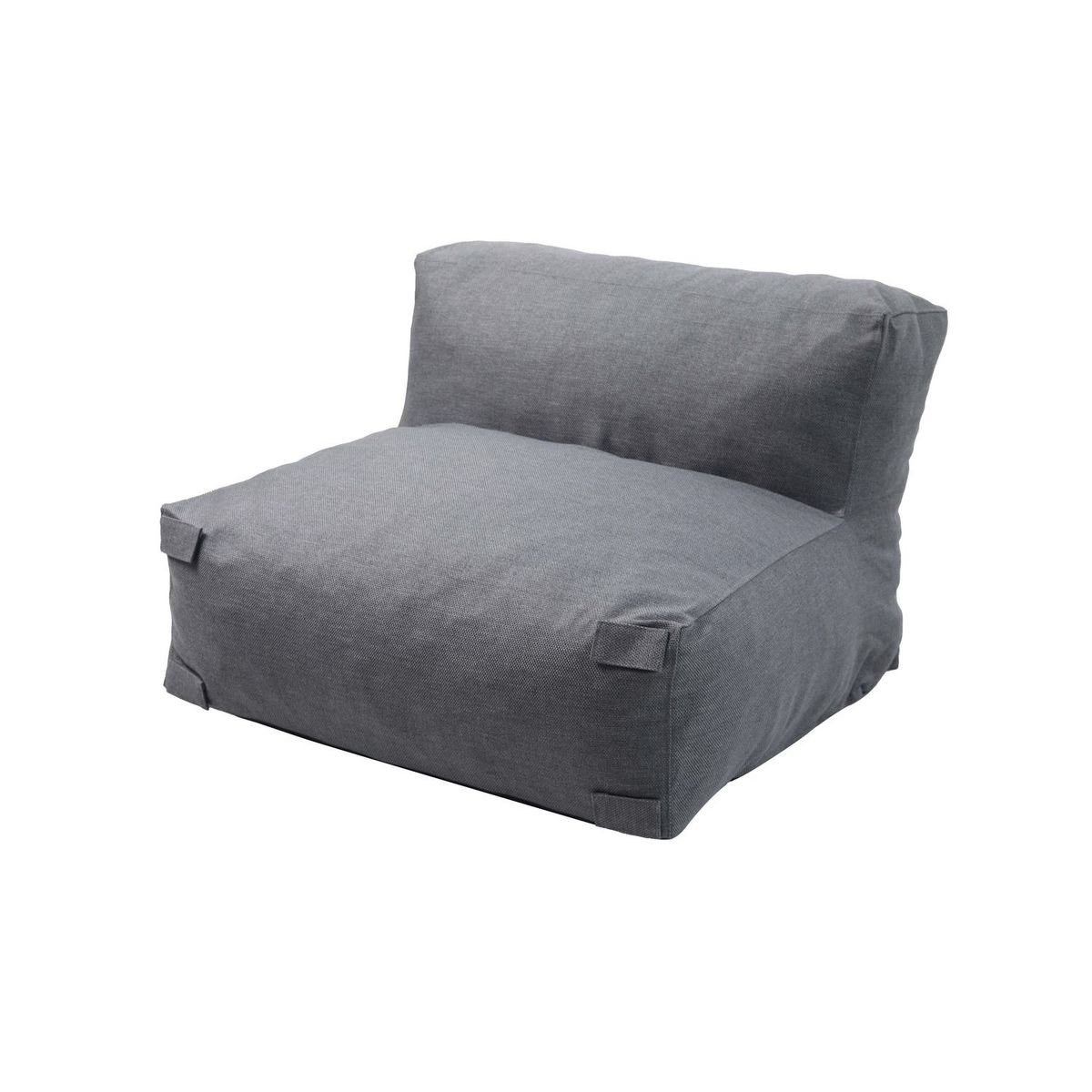 JUST HOME COLLECTION - Sofá Cojín con Respaldo para Terraza Mykonos Gris Oscuro 60x86x87 cm