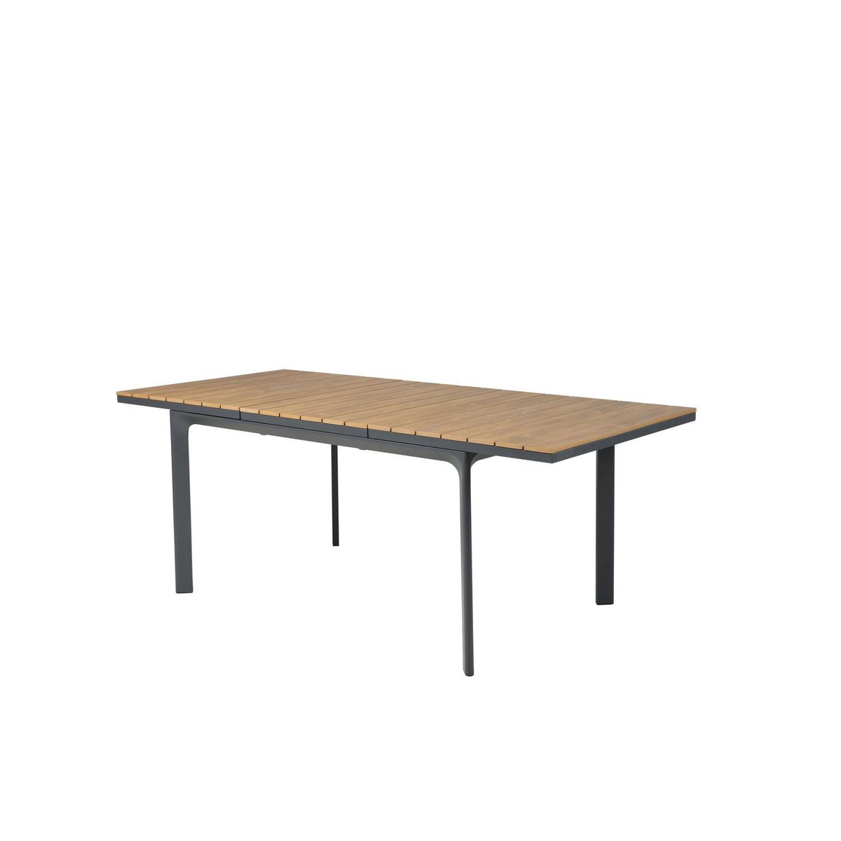 JUST HOME COLLECTION - Mesa de Terraza Extensible 140 a 200 cm Rectangular Aluminio Natural