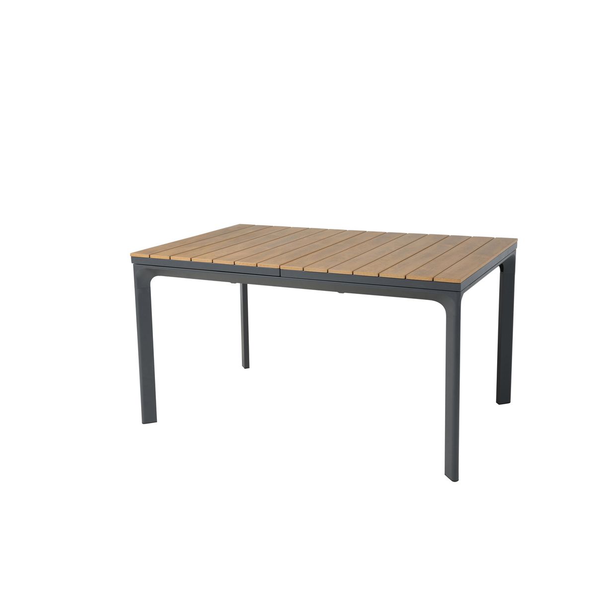 JUST HOME COLLECTION - Mesa de Terraza Extensible 140 a 200 cm Rectangular Aluminio Natural