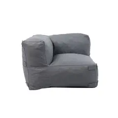 JUST HOME COLLECTION - Puff Esquinero para Terraza Mykonos Gris Oscuro 60x86x87 cm