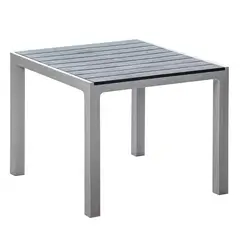 NON BRANDED - Mesa de Apoyo Cuadrada Polipropileno 90x74x90 cm Gris