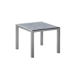 NON BRANDED - Mesa de Apoyo Cuadrada Polipropileno 90x74x90 cm Gris