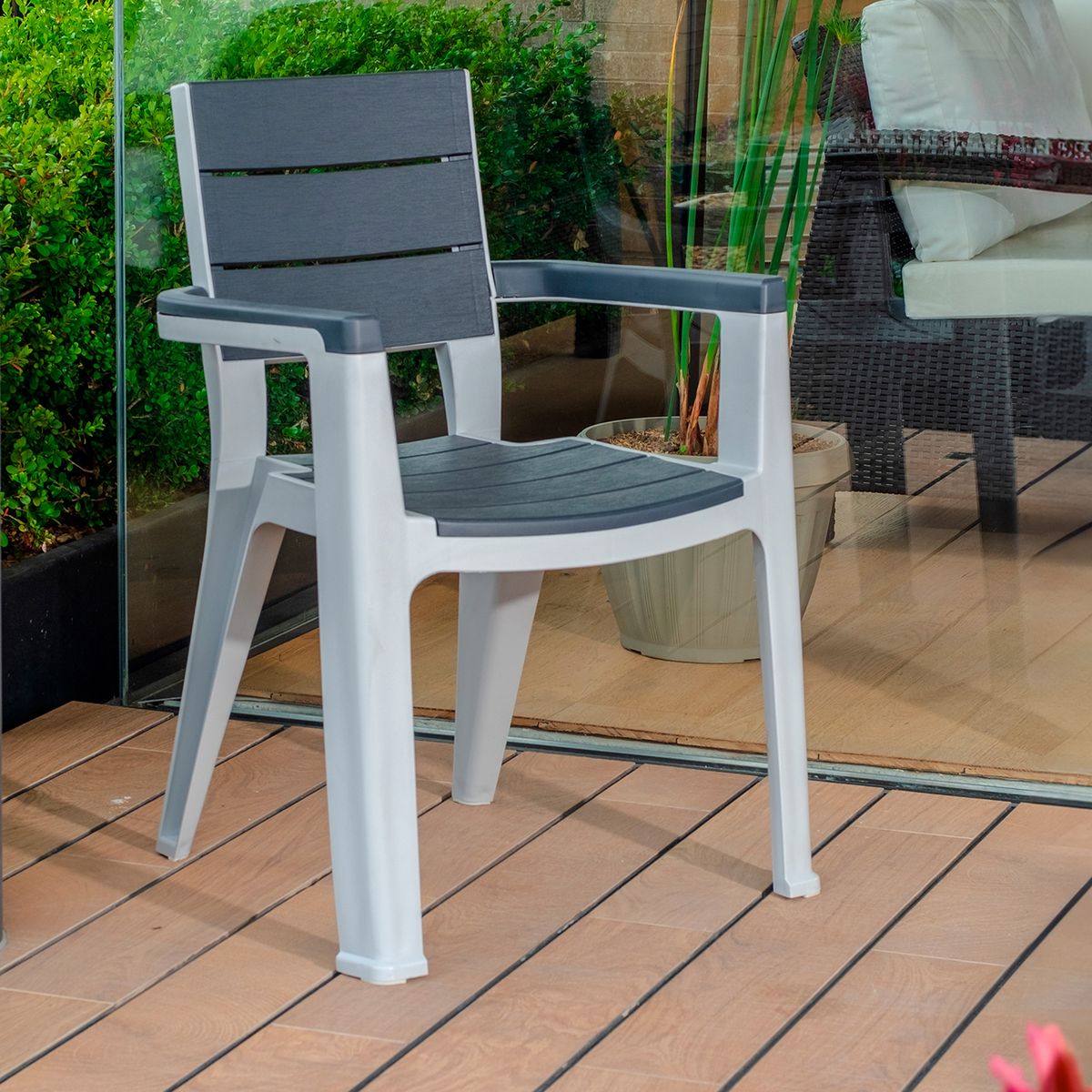 MQ - Silla comedor resina/madera cuarzo