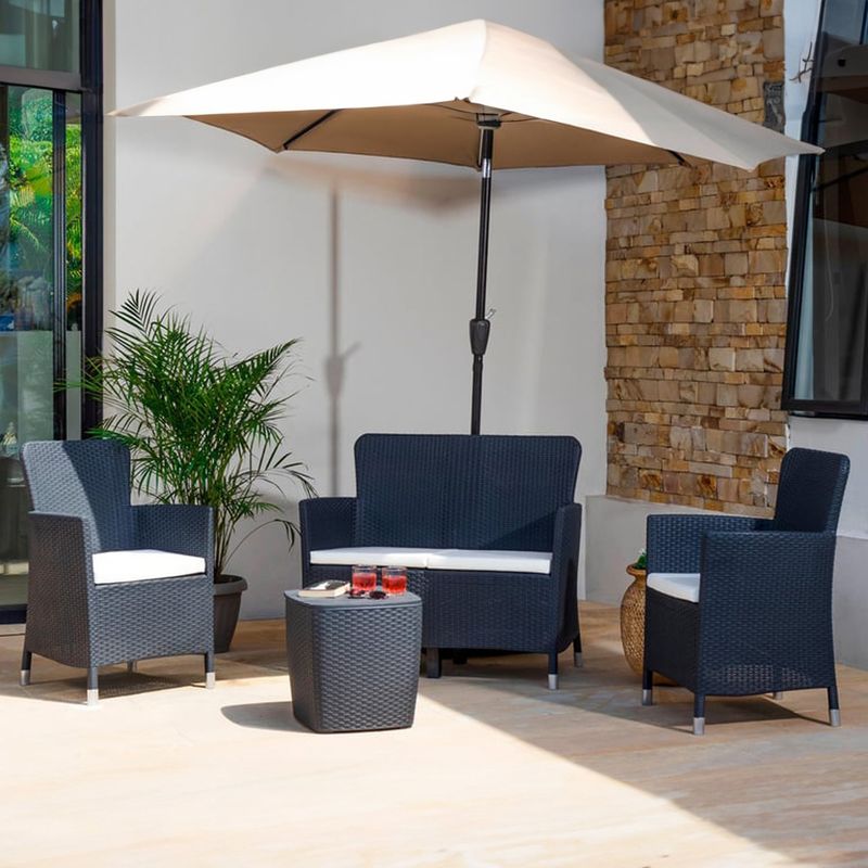 MQ - Juego de living de terraza Capri 4 piezas