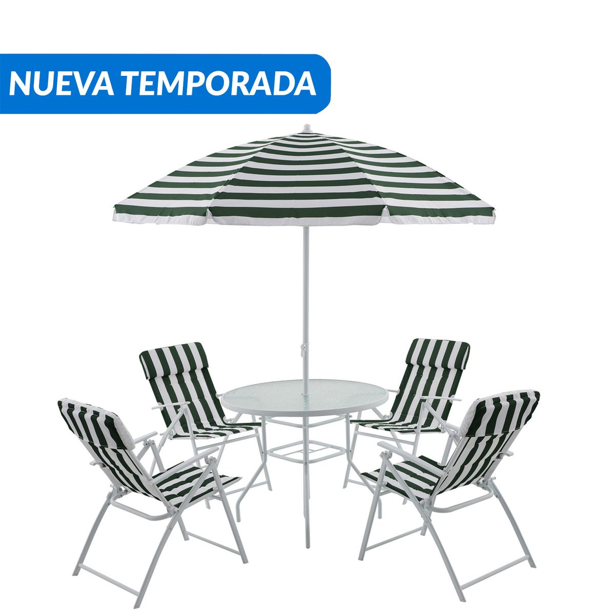 JUST HOME COLLECTION - Juego de comedor de terraza Country 6 piezas