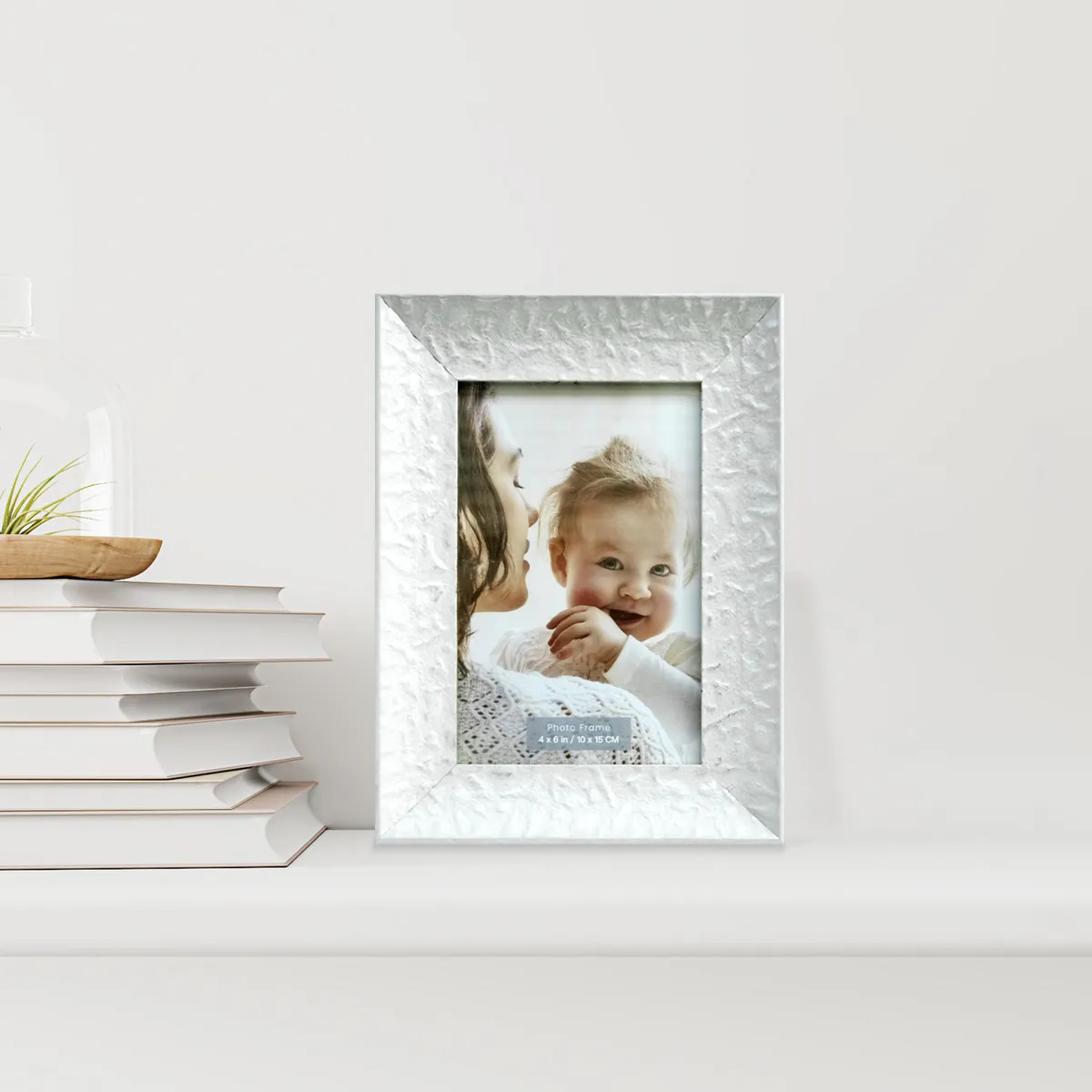 JUST HOME COLLECTION - Marco de Foto Antique 10x15 cm Blanco MDF