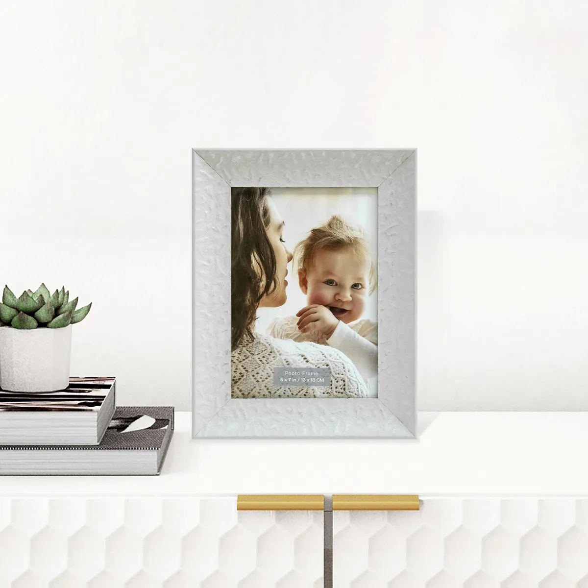 JUST HOME COLLECTION - Marco de Foto Antique 13x18 cm Blanco MDF