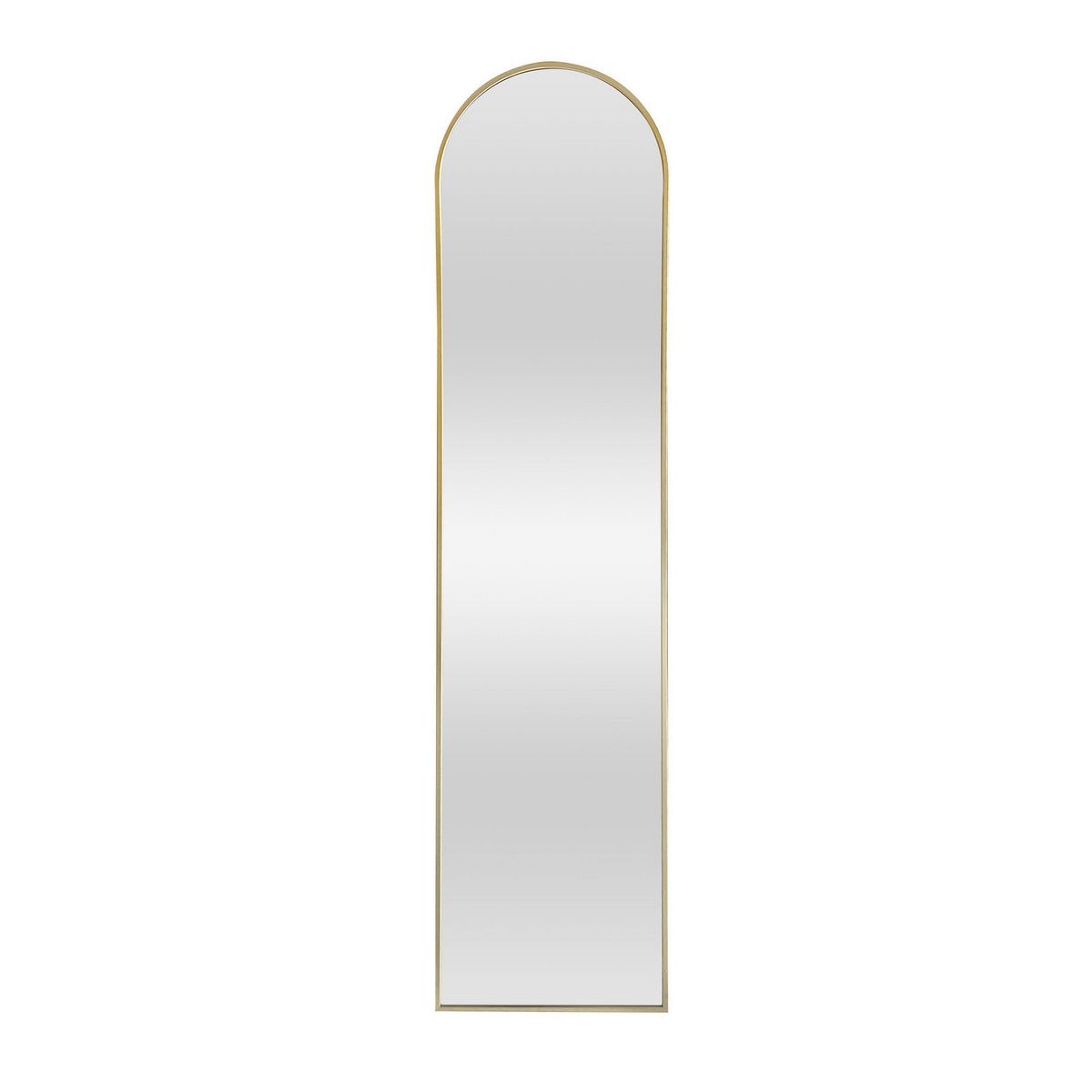 JUST HOME COLLECTION - Espejo de Pie Decorativo Forma Semicírculo 30x120 cm Dorado Curve