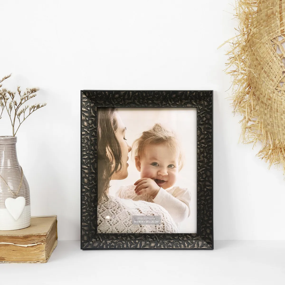 JUST HOME COLLECTION - Marco de Foto Antique 20x25 cm Negro MDF