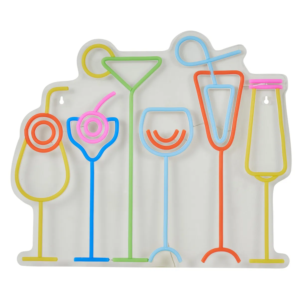 JUST HOME COLLECTION - Lámpara Led Cocktails Blanco 2x42 cm