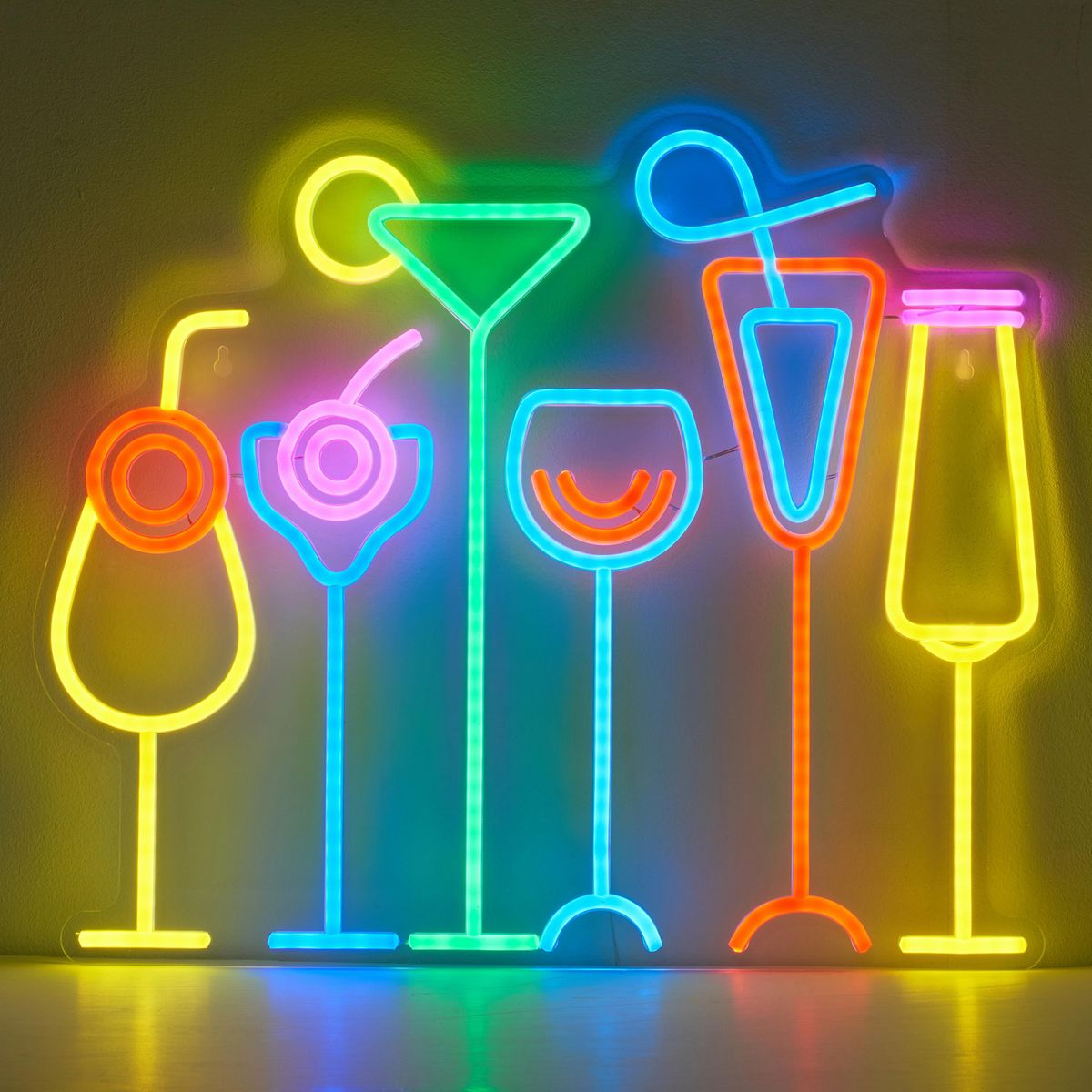 JUST HOME COLLECTION - Lámpara Led Cocktails Blanco 2x42 cm