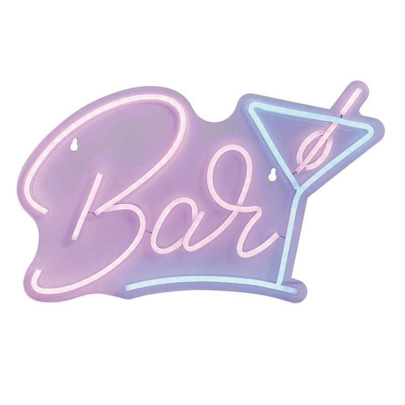 JUST HOME COLLECTION - Lámpara Led Neón Bat Bar