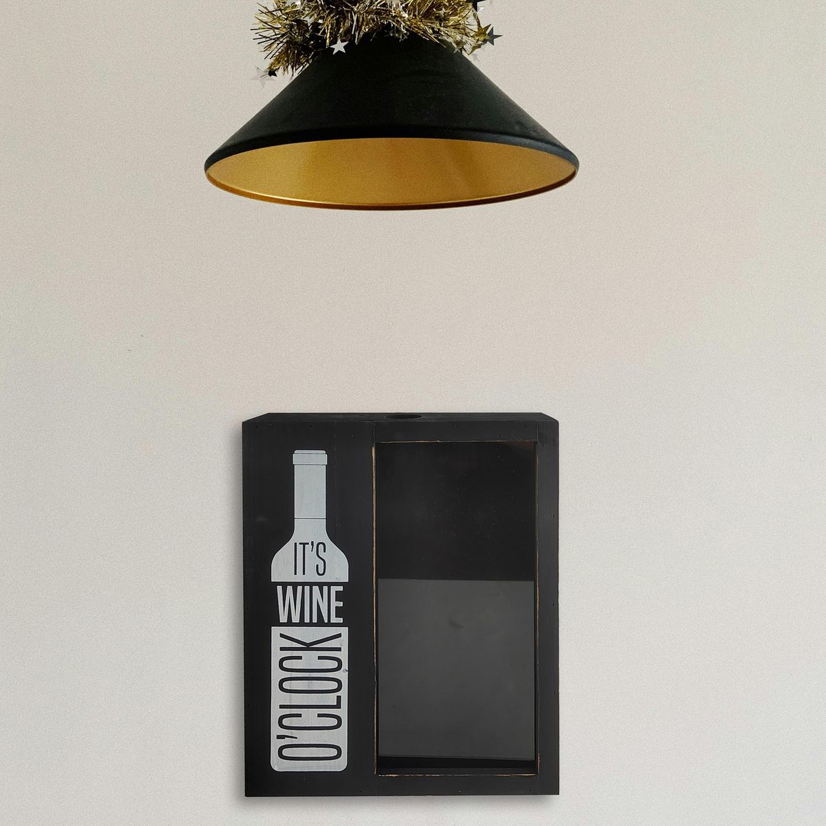 JUST HOME COLLECTION - Cuadro Guarda Corcho Hora vino 7x35 cm