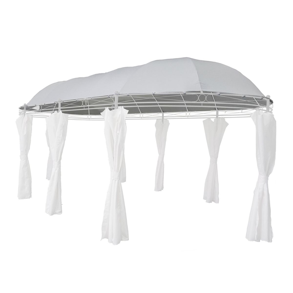 JUST HOME COLLECTION - Repuesto de techo pérgola ovalada 3x6 m