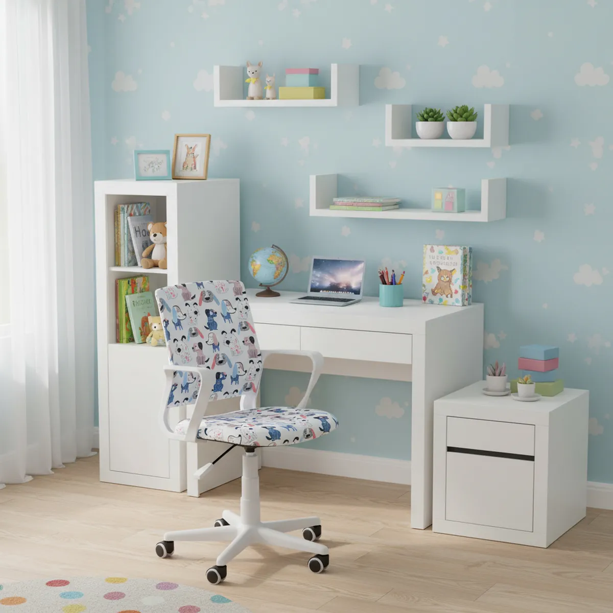 JUST HOME COLLECTION - Set 3 Repisas Melamina 3 Nivel(es) 42x42x9.8 cm Blanco