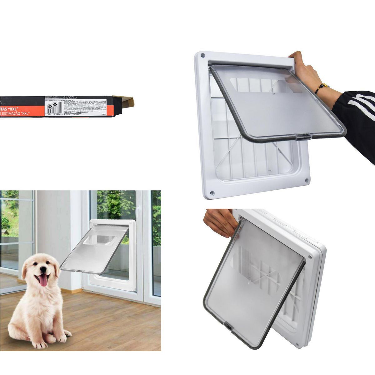 HOLZTEK - Puerta para Mascotas XXL