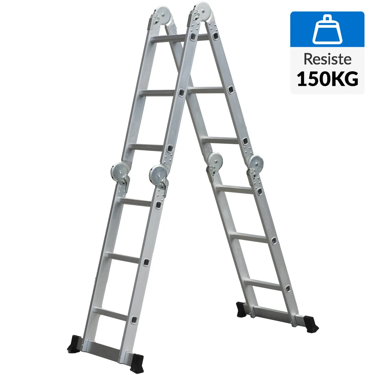BAUKER - Escalera Articulada Aluminio 3.55 m 12 Peldaños