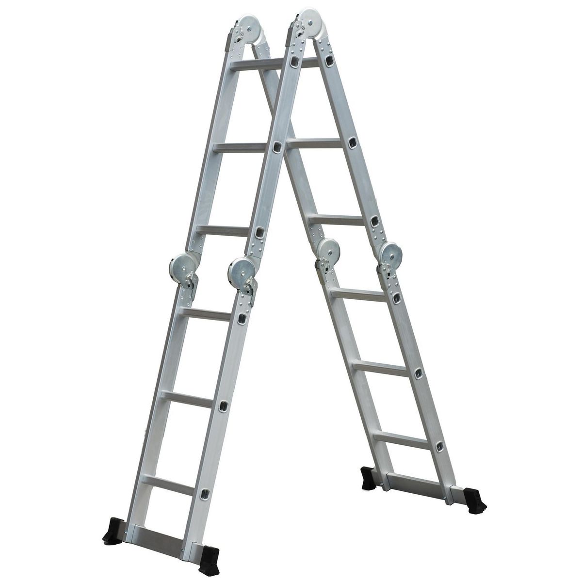 BAUKER - Escalera Articulada Aluminio 3.55 m 12 Peldaños