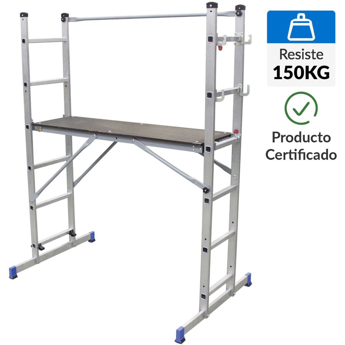 BAUKER - Andamio Articulada Acero 2.8 m 12 Peldaños