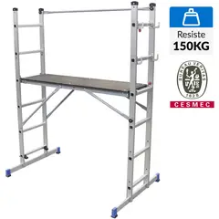 BAUKER - Andamio Articulada Aluminio 169 cm 12 Peldaños