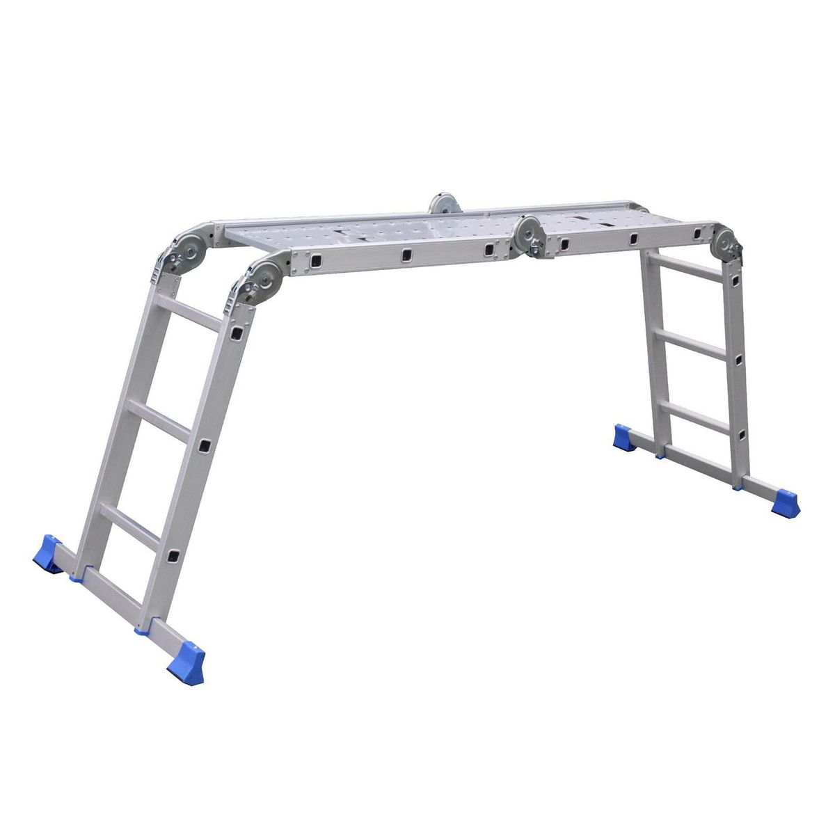 BAUKER - Plataforma escala Articulada Aluminio 0.89 m 3 Peldaños